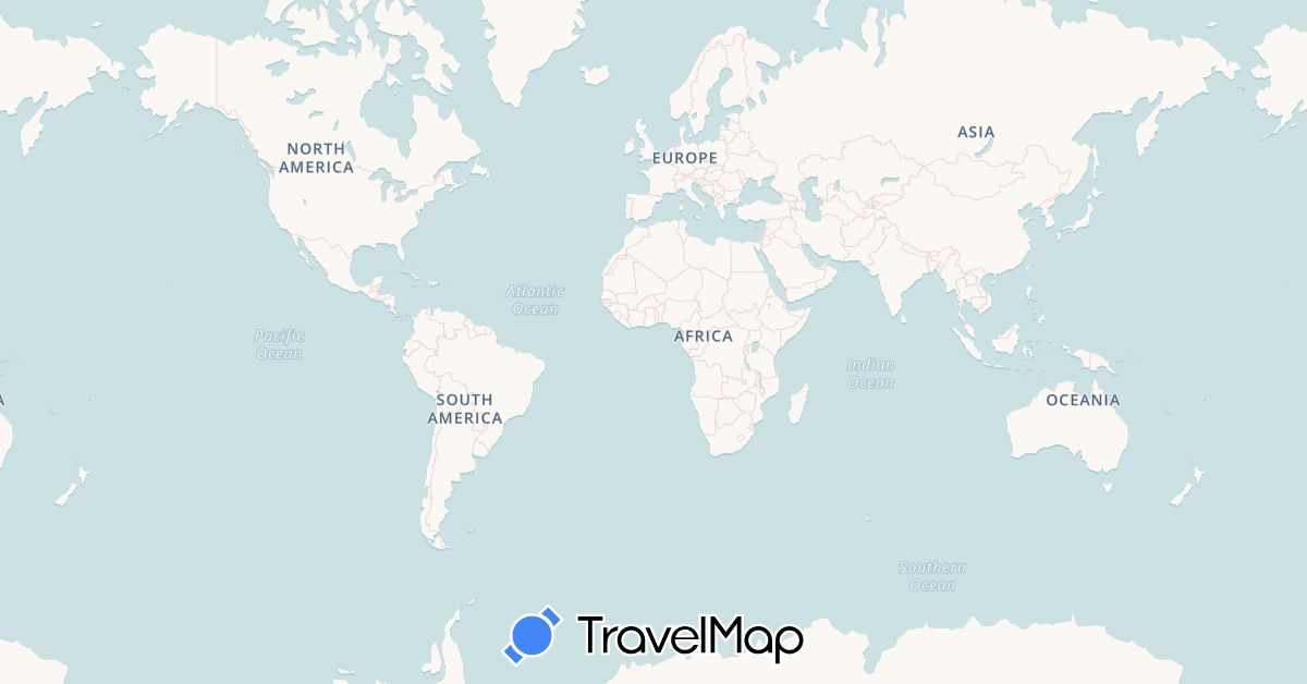 TravelMap itinerary: driving, plane, train, boat in Belgium, Canada, Lebanon, Libya, Montenegro (Africa, Asia, Europe, North America)